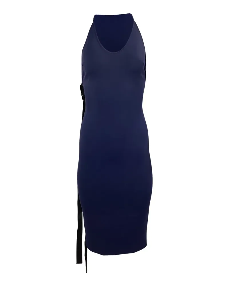 David Koma Midikleid mit Gürtel - Blau Blau