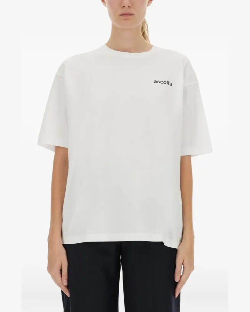 ASPESI T-Shirt mit Rundhalsausschnitt - Weiß Weiß