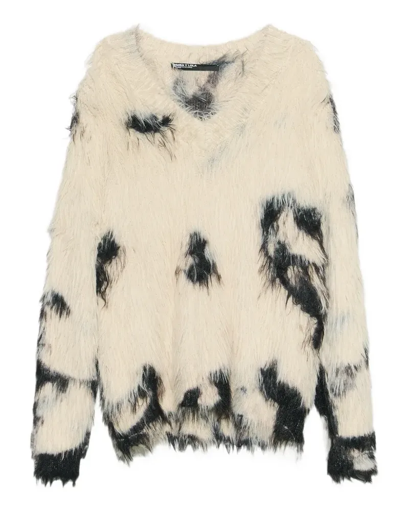 BIMBA Y LOLA Pullover mit V-Ausschnitt - Nude Nude