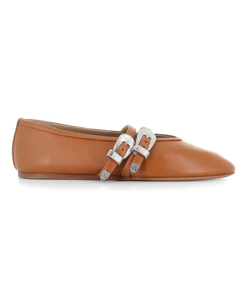 Le Monde Béryl buckle-strap ballet flats - Braun Braun