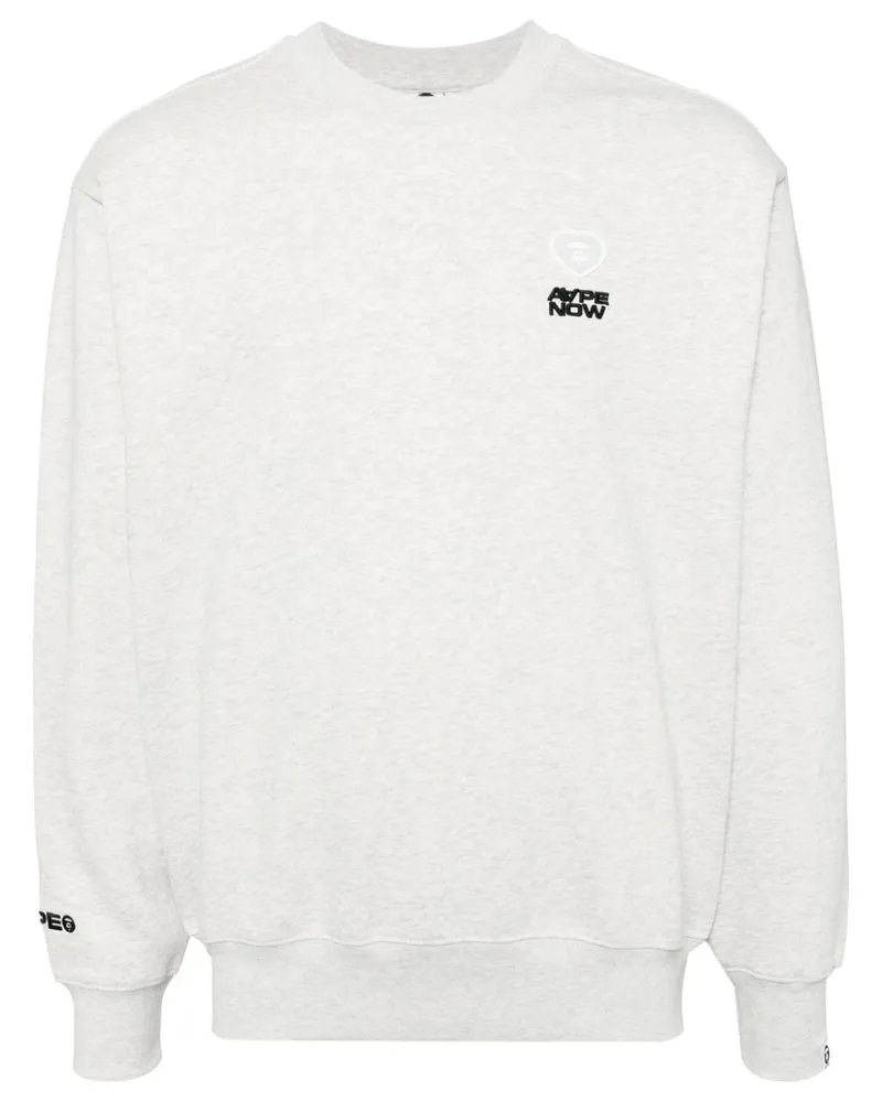 BAPE Sweatshirt mit Logo-Patch - Grau Grau