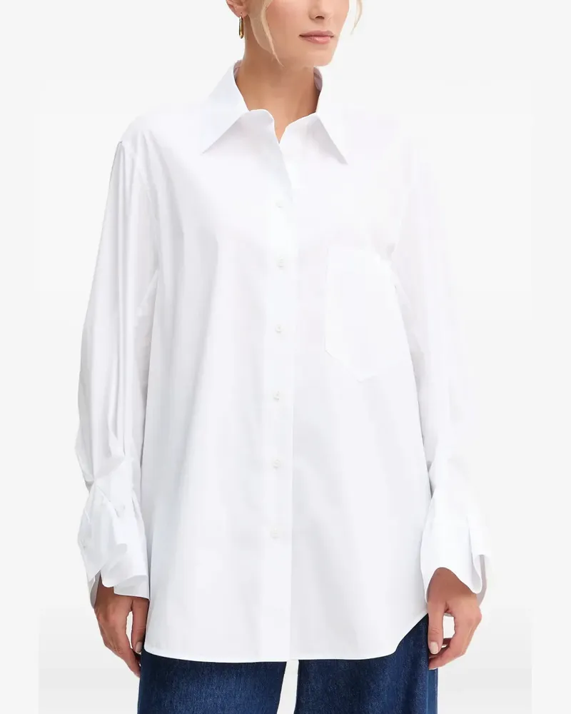 JOOP! Benice ruffled-sleeve shirt - Weiß Weiß
