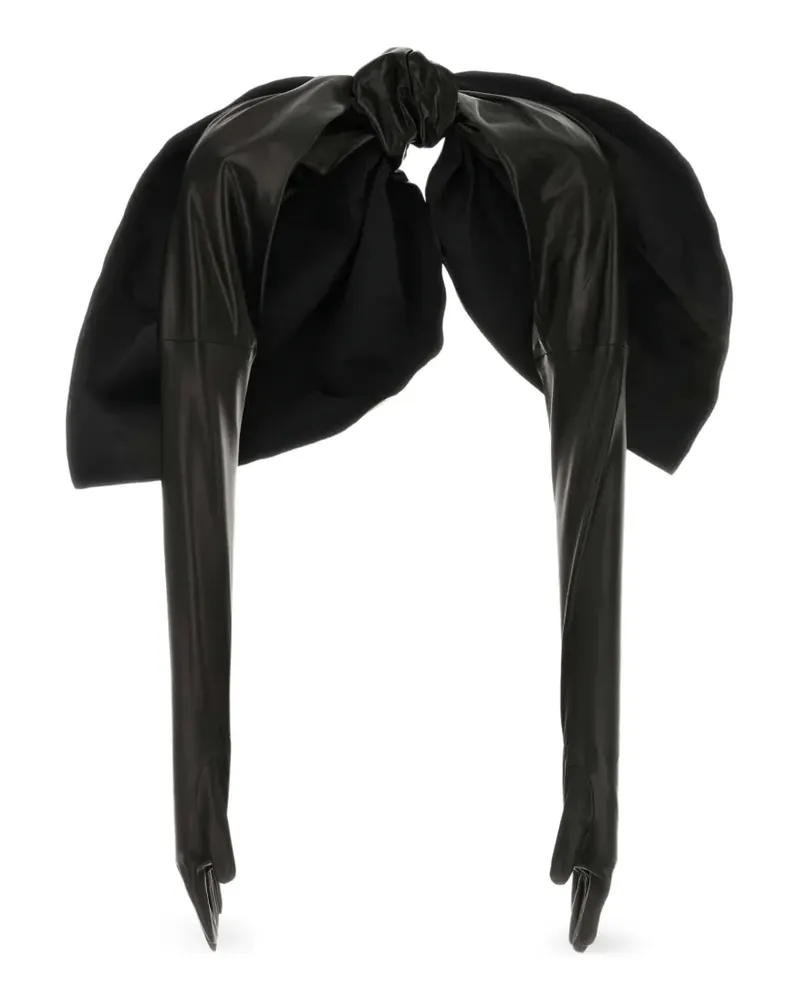 Givenchy bow-detail sleeved gloves - Schwarz Schwarz