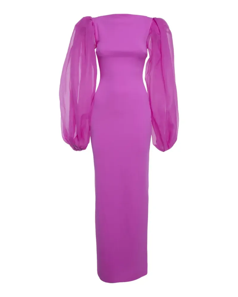 Solace London Karla organza-sleeve maxi dress - Violett Violett