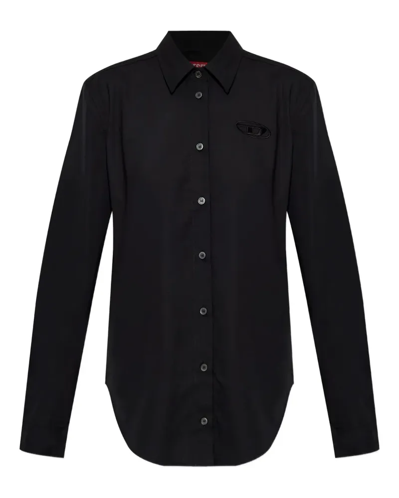 Diesel C-Ronor logo-embroidered shirt - Schwarz Schwarz