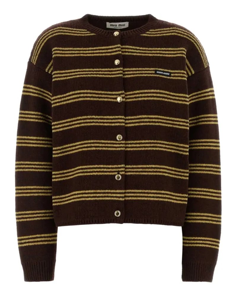 Miu Miu Cardigan aus Wolle und Kaschmir - Braun Braun