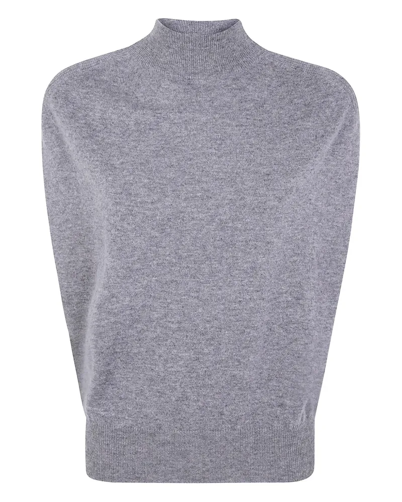 Semicouture Top mit Stehkragen - Grau Grau