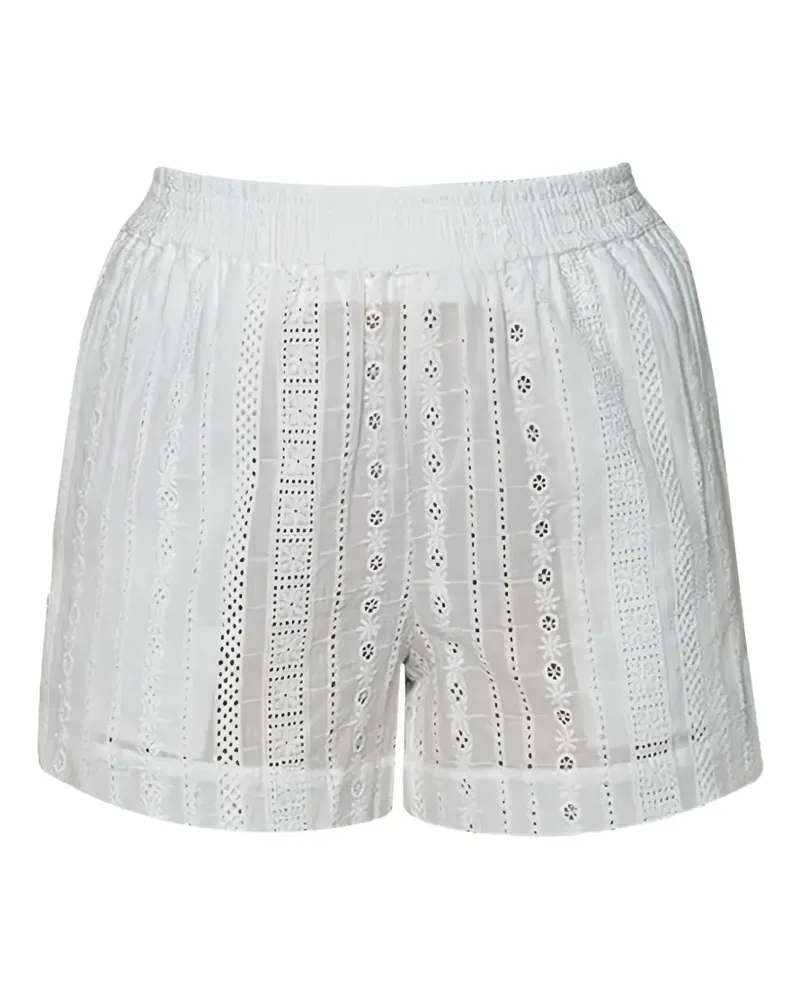 MC2 Saint Barth Bestickte Meave Shorts - Weiß Weiß