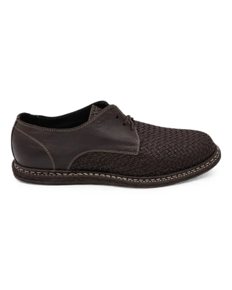GUIDI woven leather derby shoes - Braun Braun