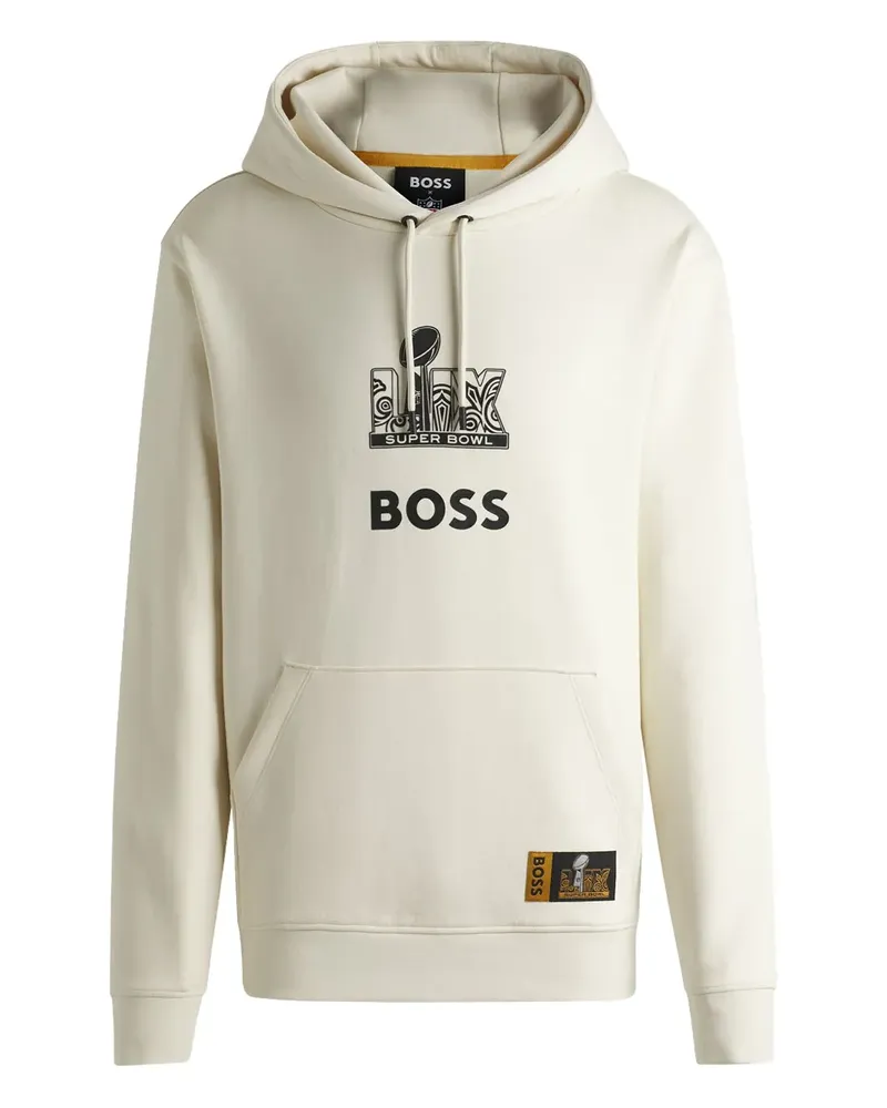 HUGO BOSS Hoodie mit grafischem Print - Nude Nude