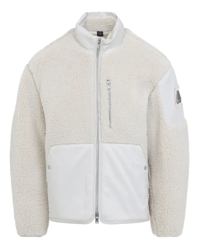 Moose Knuckles fleece-texture coat - Weiß Weiß