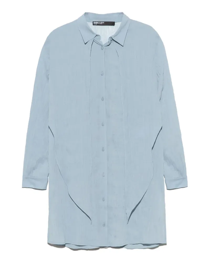 BIMBA Y LOLA Hellblaues Hemd mit Falten Blau