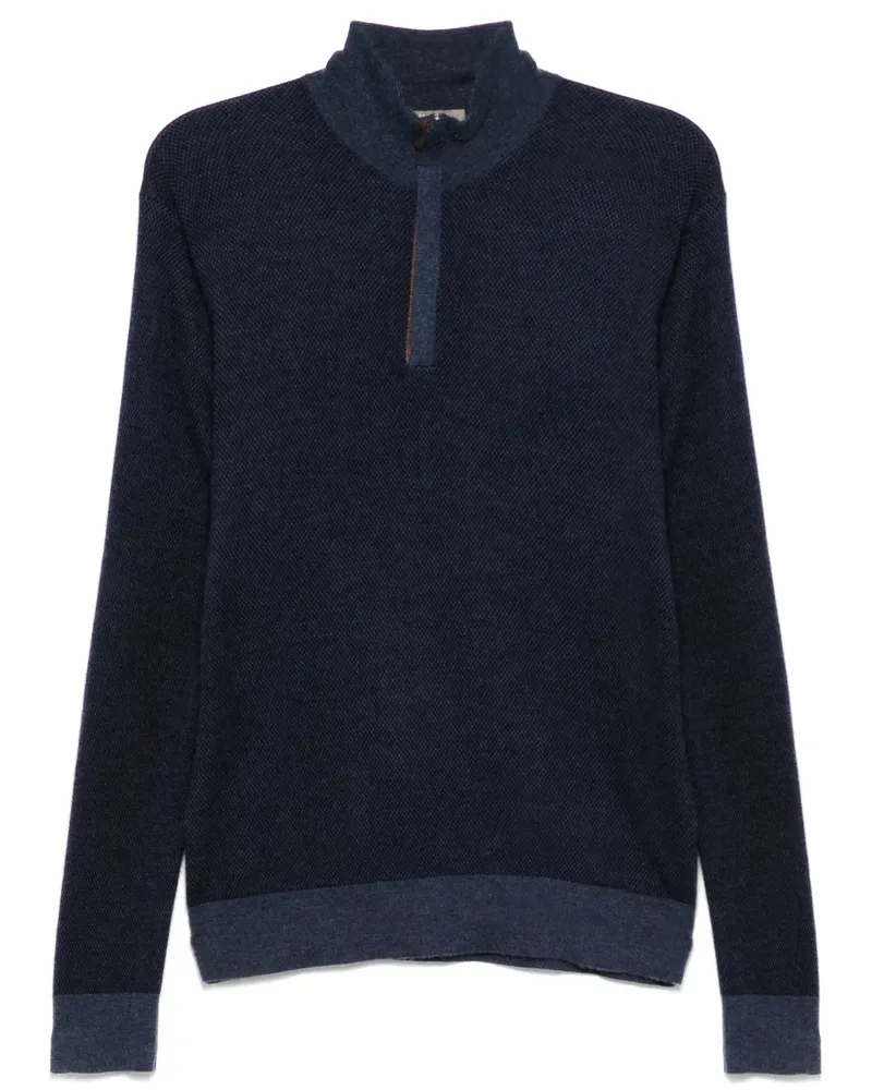 N.Peal Regent Birdeye Cardigan - Blau Blau