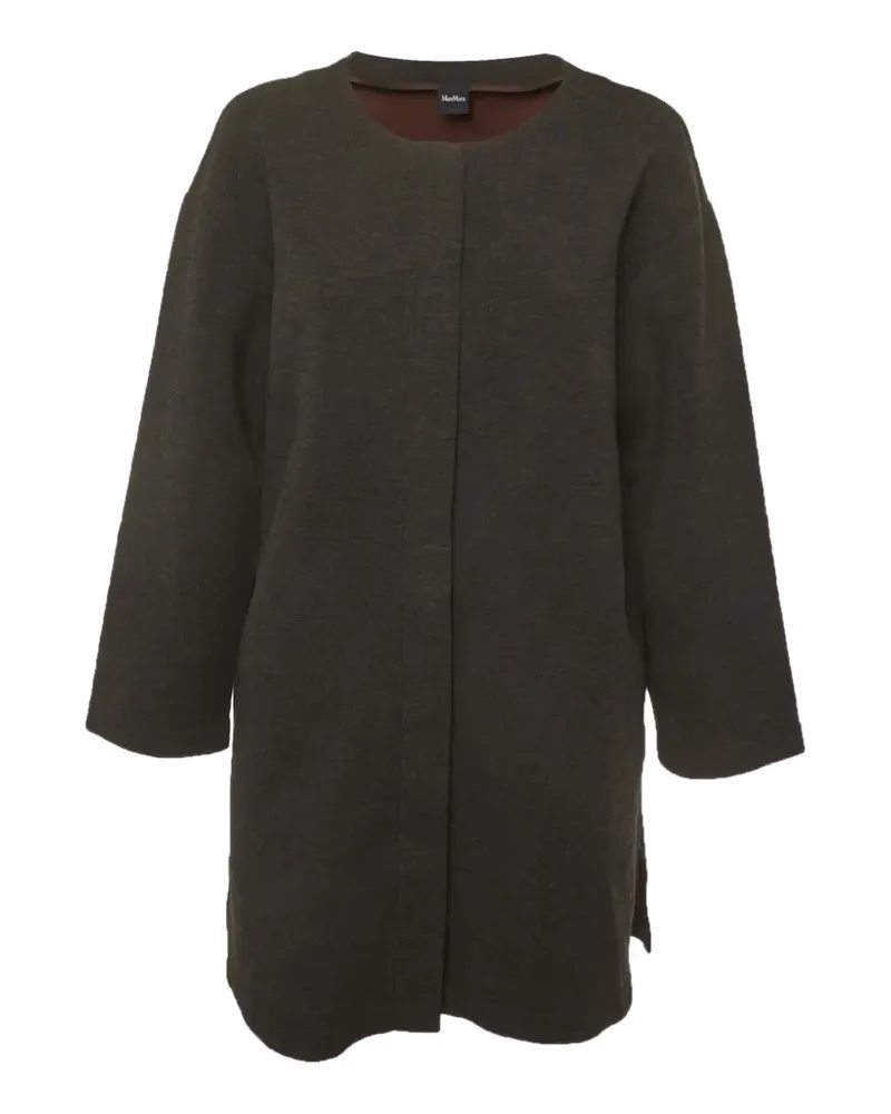 Max Mara Kurzer Mantel mit Reißverschluss - Grau Grau