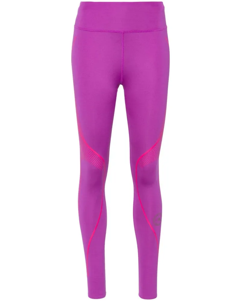 adidas Cropped-Leggings mit Kordelzug - Violett Violett