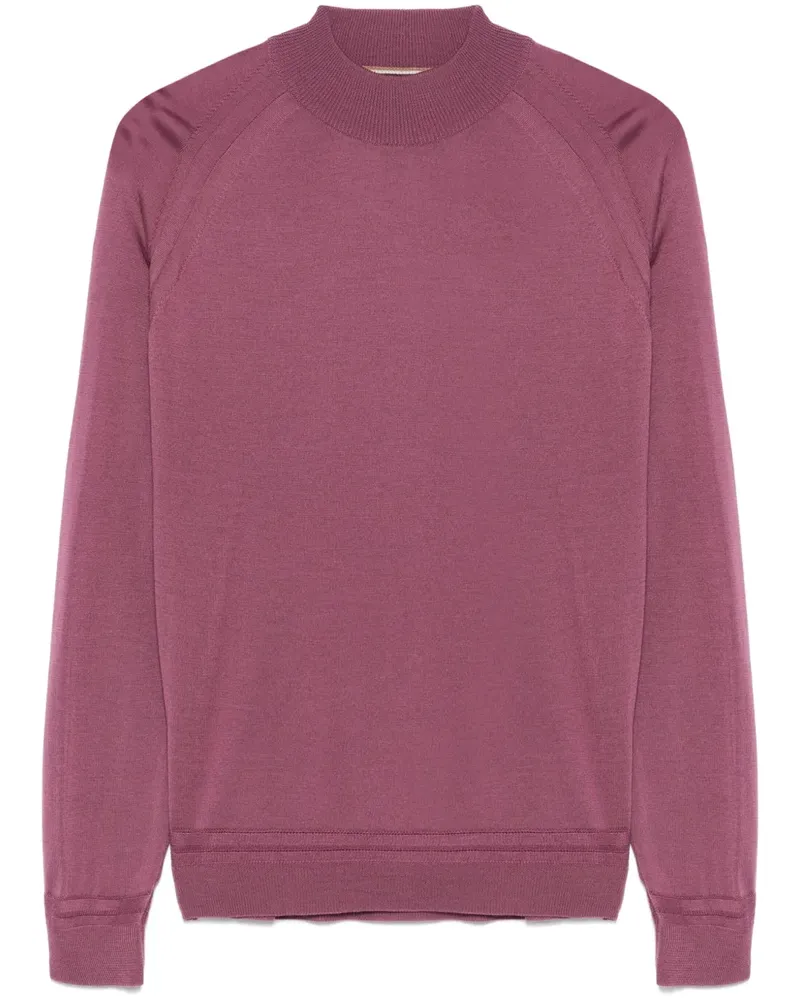 HUGO BOSS Pullover mit Ziernaht - Violett Violett