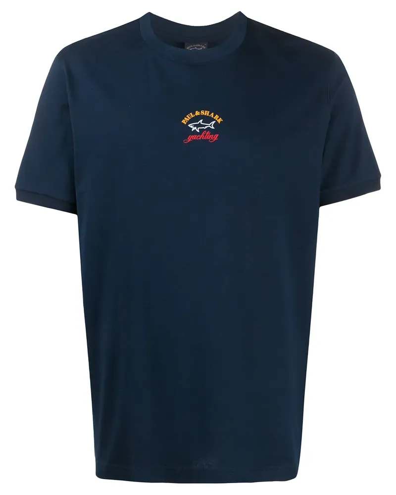 Paul & Shark T-Shirt mit Logo-Print - Blau Blau