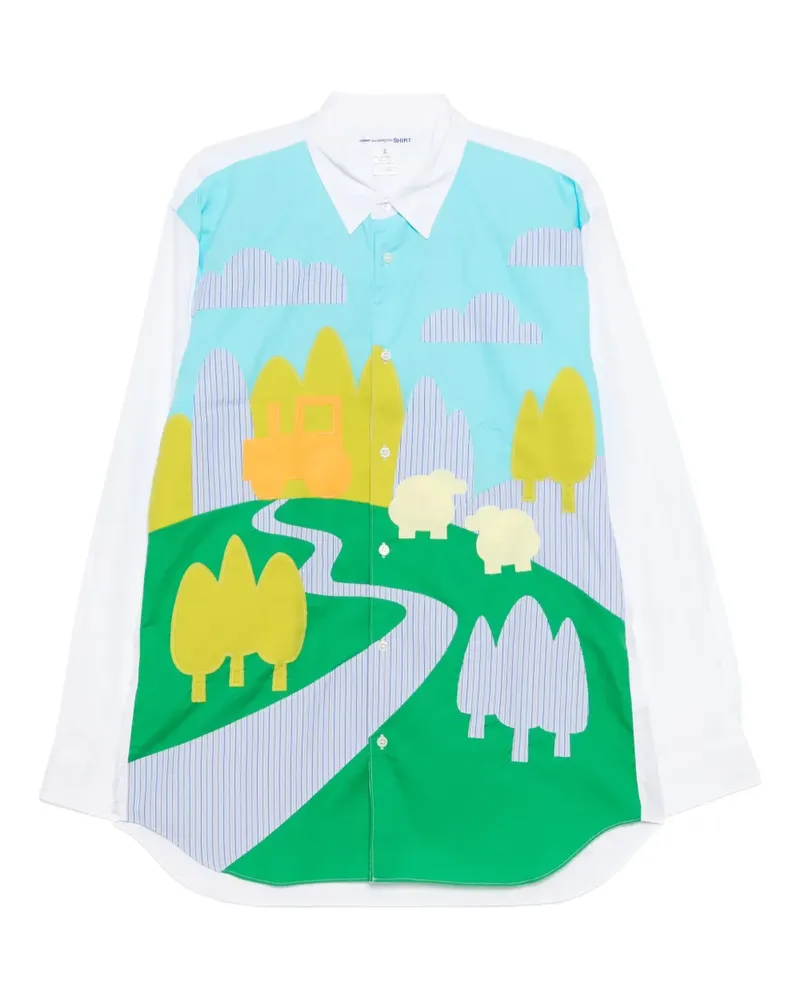 Comme des Garçons Hemd mit grafischem Print - Weiß Weiß