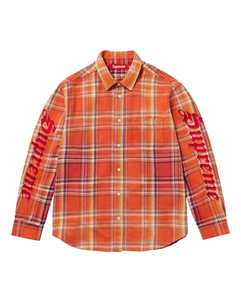 Supreme Being plaid flannel shirt - Orange Orange