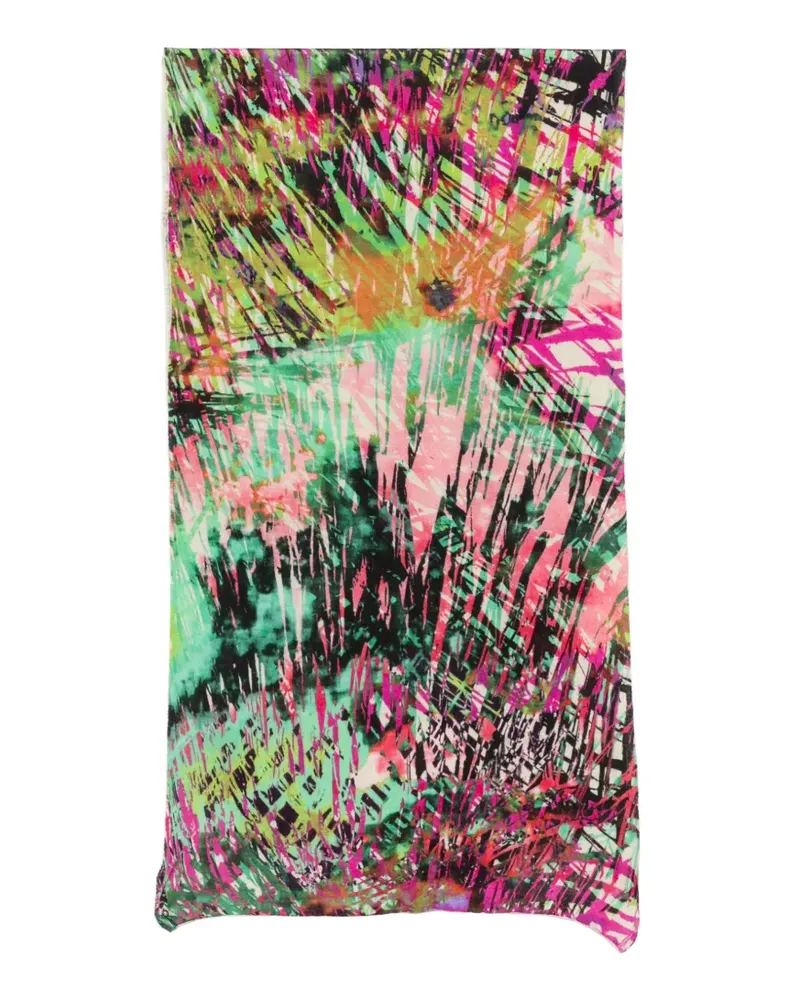 Blumarine Schal mit abstraktem Print - Grün Grün