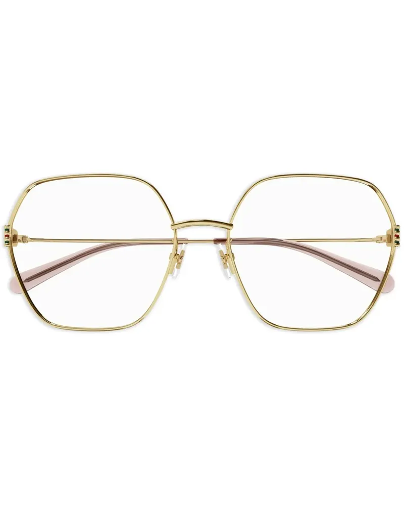 Gucci Brille mit geometrischem Gestell - Gold Gold