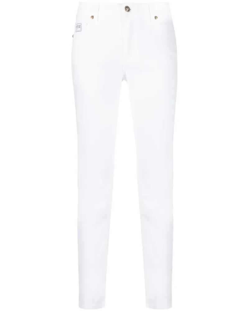 Versace Jeans Skinny-Jeans mit Logo-Patch - Weiß Weiß