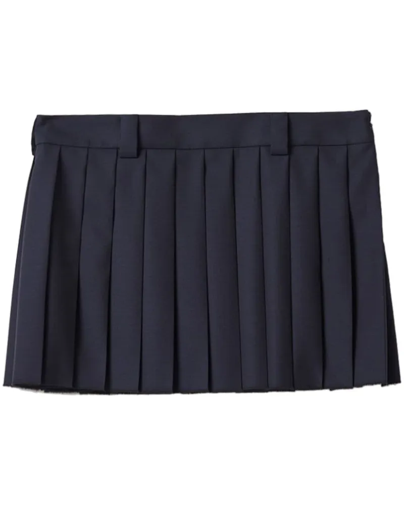 Miu Miu Minirock mit Falten - Blau Blau