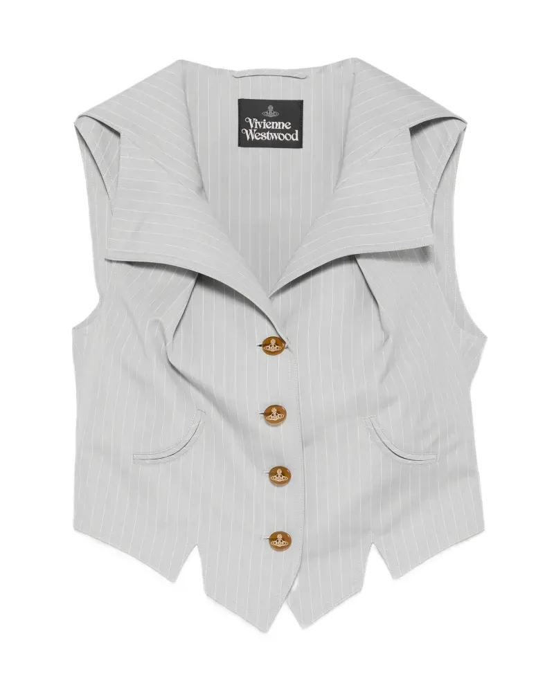 Vivienne Westwood Meryl pinstripe buttoned sleeveless waistcoat - Grau Grau