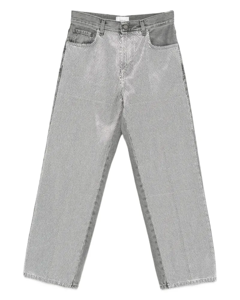 Haikure Jeans mit Kontrasteinsätzen - Grau Grau