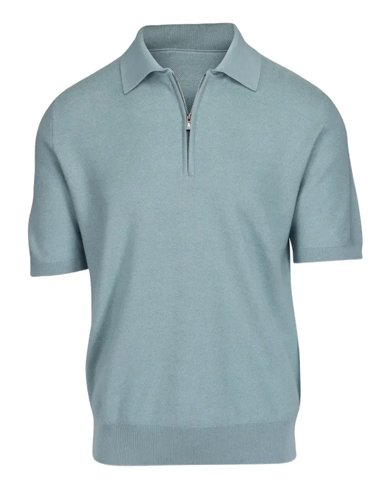 Isaia short-sleeve polo shirt - Blau Blau