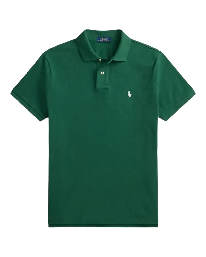 Ralph Lauren logo-embroidered mesh polo shirt - Grün Grün