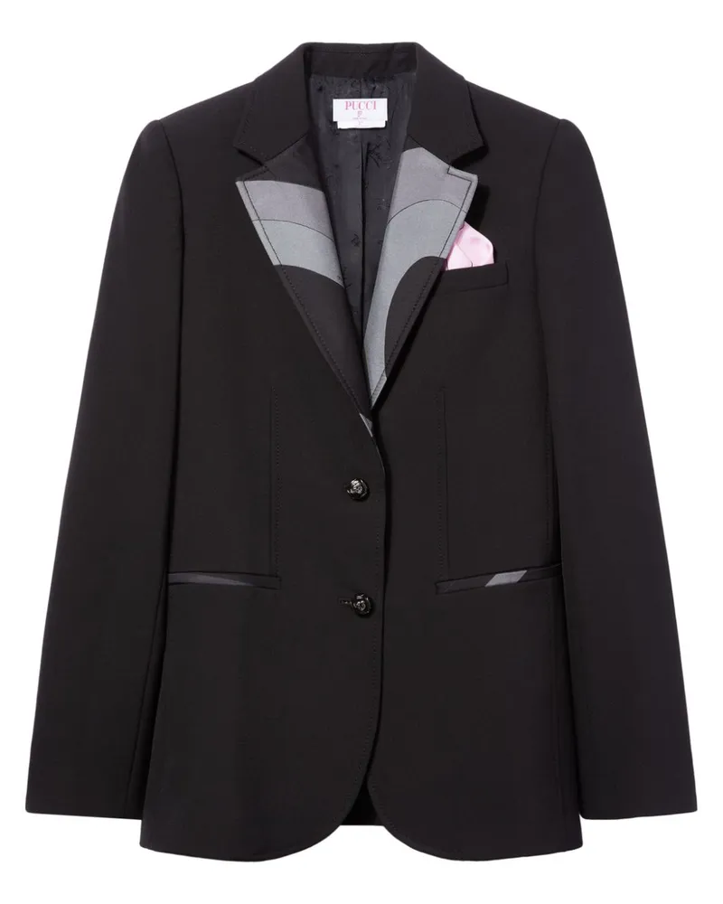 Emilio Pucci Einreihiger Blazer - Schwarz Schwarz