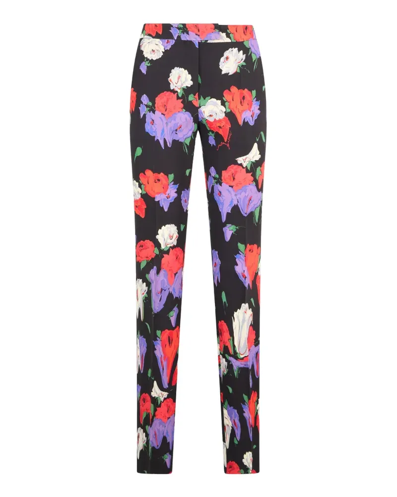 Moschino floral-print trousers - Schwarz Schwarz