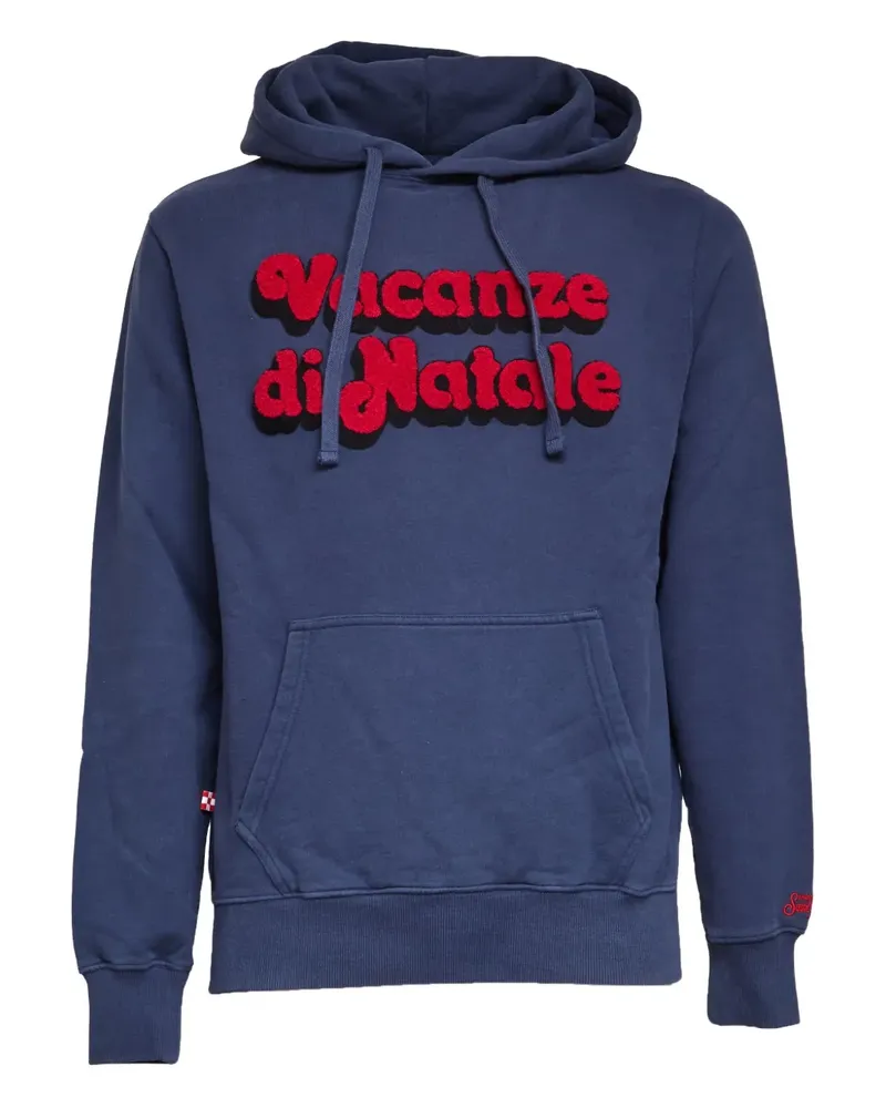 MC2 Saint Barth Tribeca letter-patch hoodie - Blau Blau