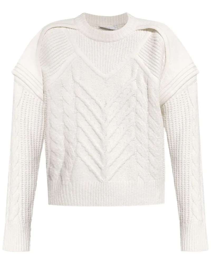 IRO Pullover mit Zopfmuster - Weiß Weiß