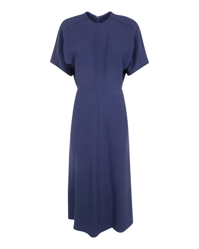 Victoria Beckham Kurzärmeliges Eleanor Midikleid - Blau Blau