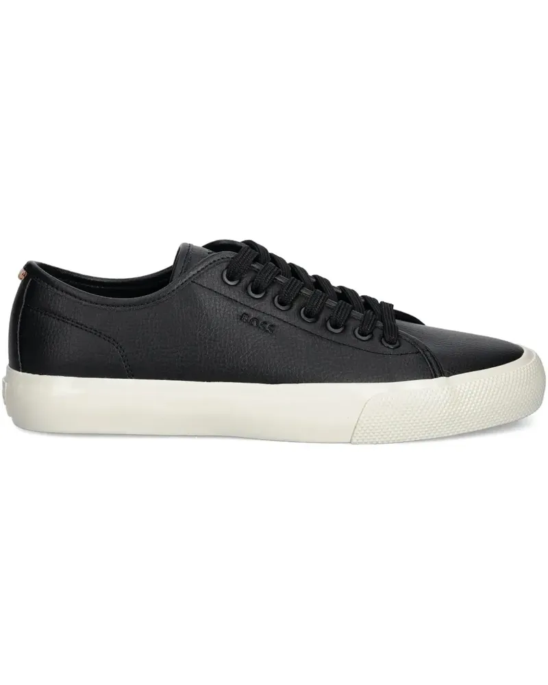HUGO BOSS Sneakers aus Faux-Leder - Schwarz Schwarz