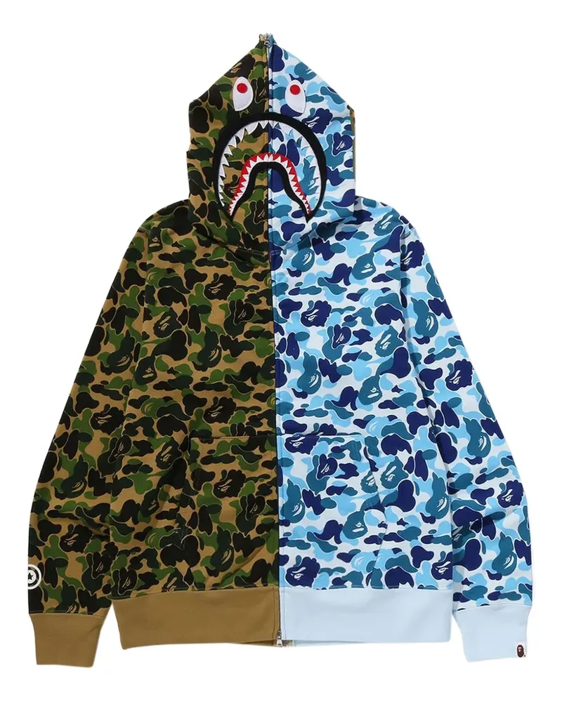 BAPE Abc Camo Separate Shark Hoodie - Grün Grün