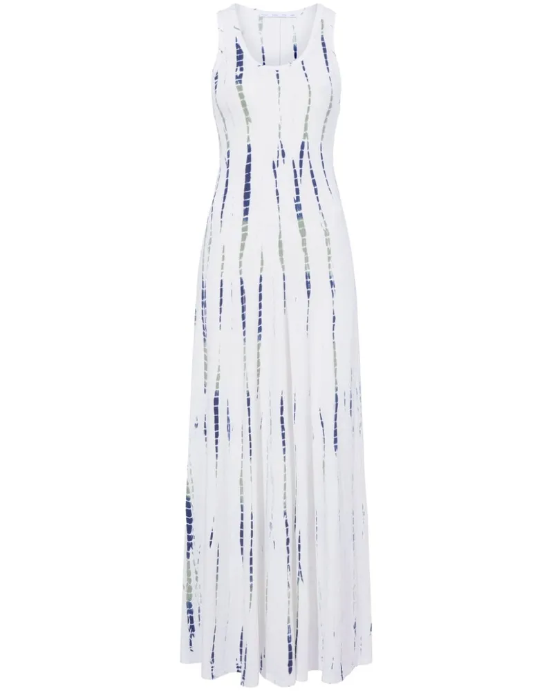 Proenza Schouler Jersey-Maxikleid mit grafischem Print - Weiß Weiß