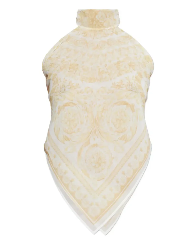 Versace paisley-pattern blouse - 5Y570 WASHED OUT GOLD 5y570