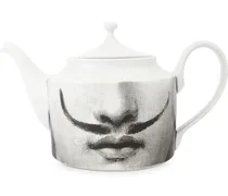 Teekanne mit Gesichts-Print