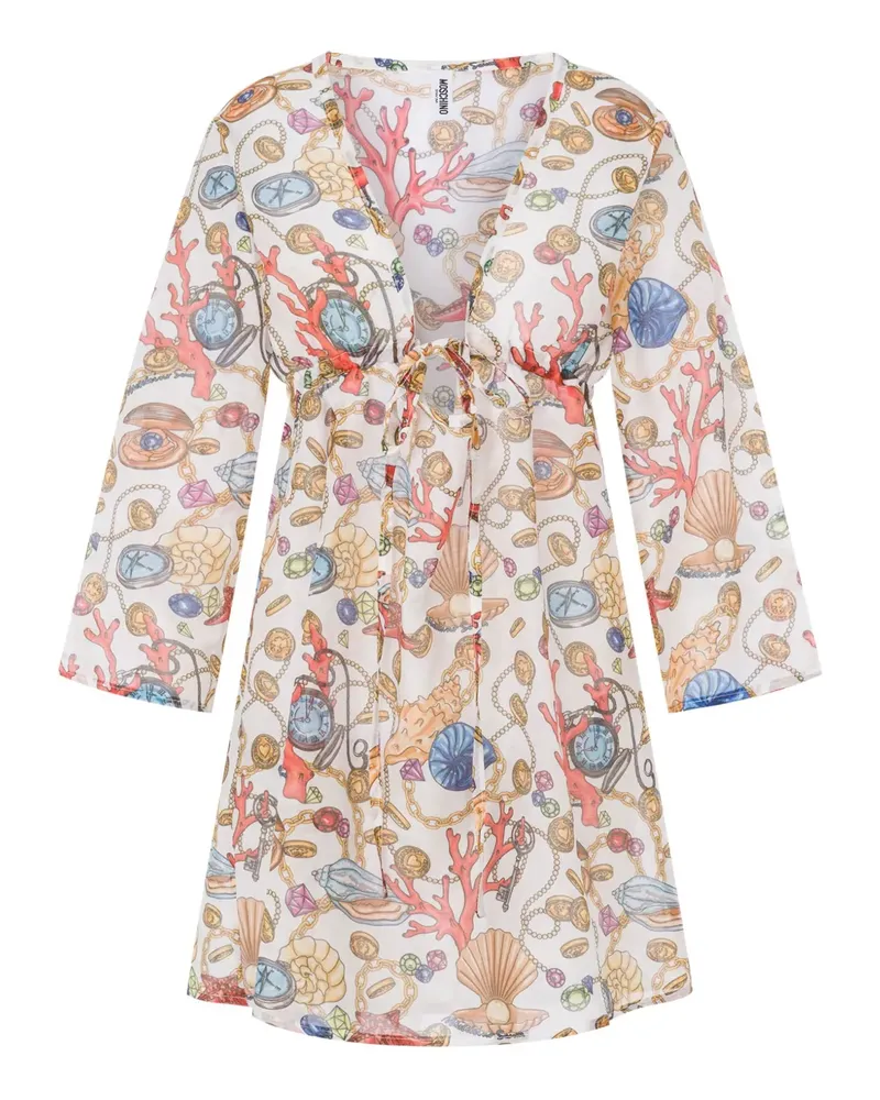 Moschino Kaftan mit Print - Weiß Weiß