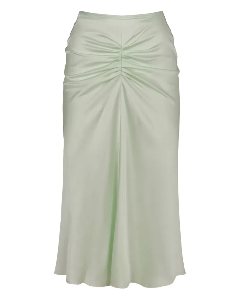 Victoria Beckham gathering midi skirt - Grün Grün