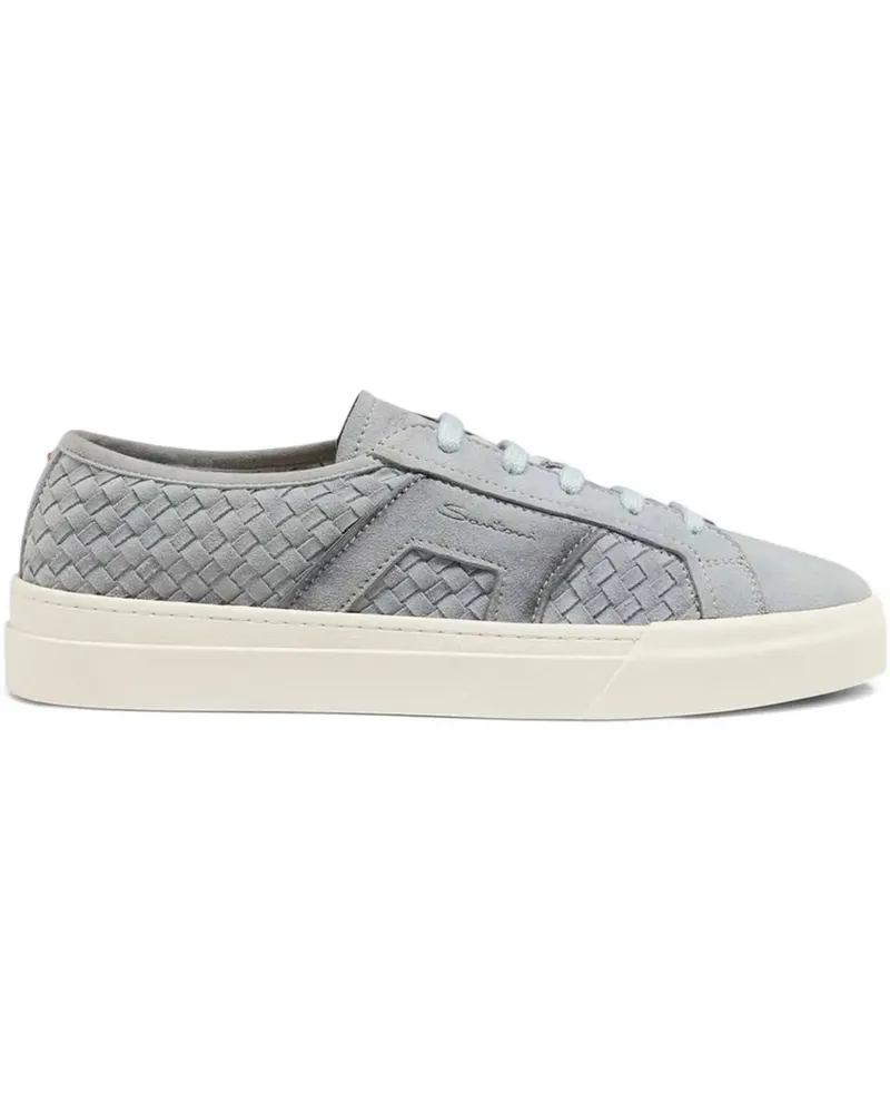Santoni Sneakers aus Leder - Grau Grau