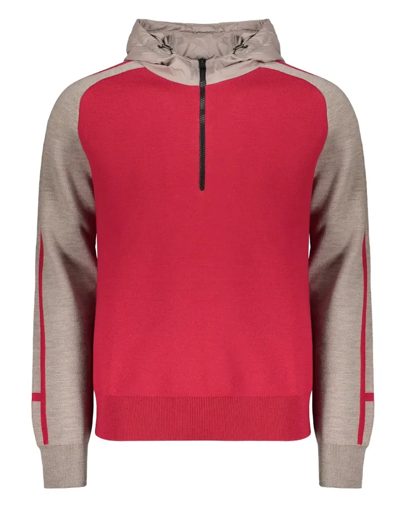Herno zip knitted hoodie - Rot Rot