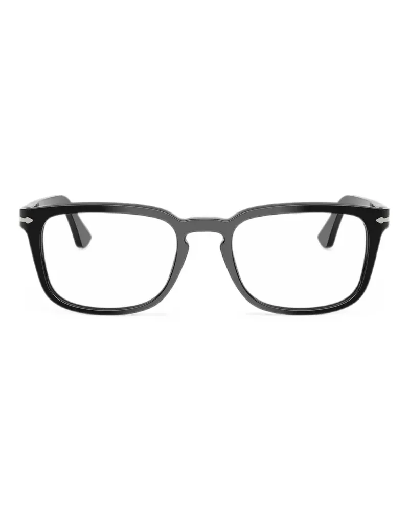 Persol Brille mit eckigem Gestell - Schwarz Schwarz