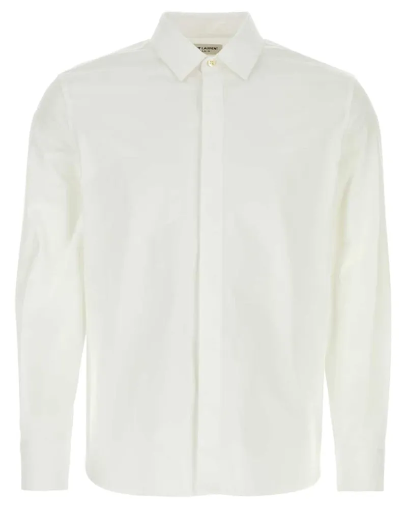 Saint Laurent Langärmeliges Hemd - Weiß Weiß