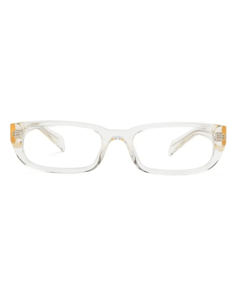 Prada Brille mit eckigem Gestell - Weiß Weiß