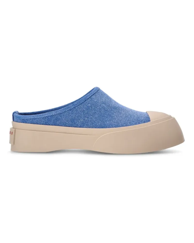 Marni Mules mit Plateausohle - Blau Blau