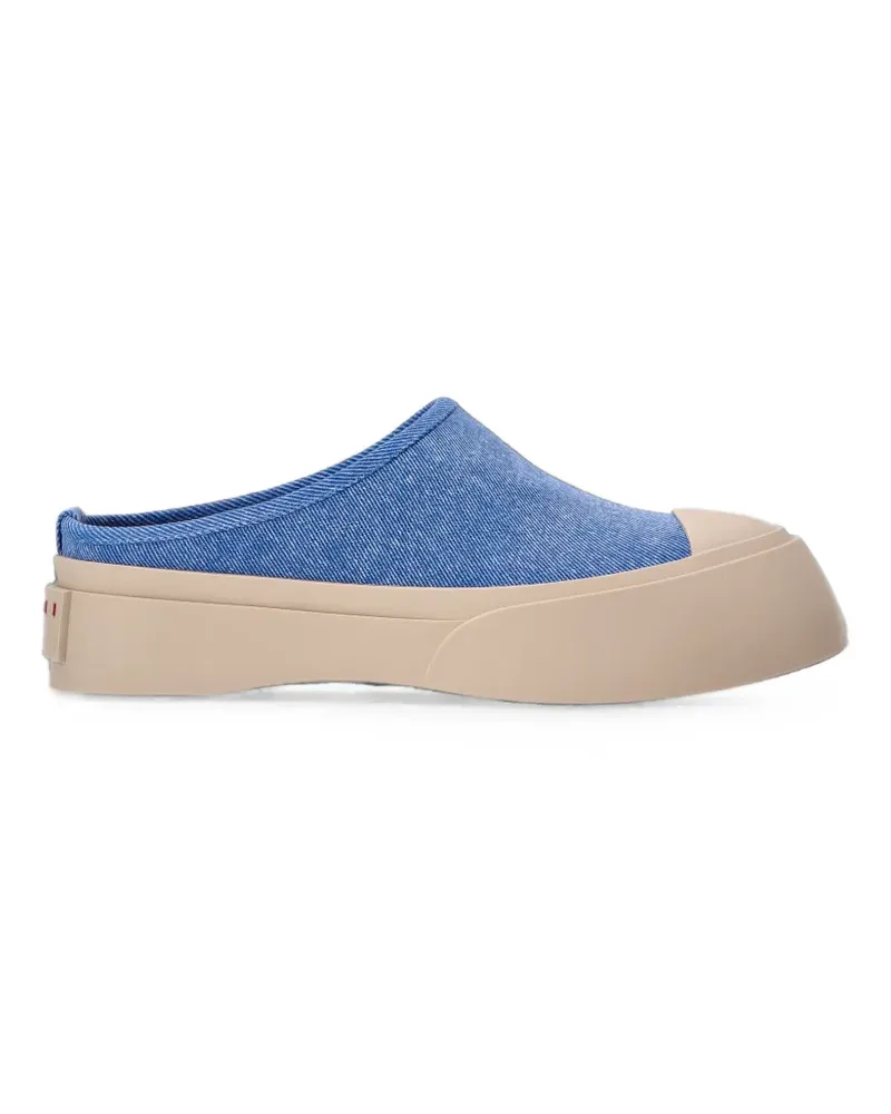 Marni Mules mit Plateausohle - Blau Blau